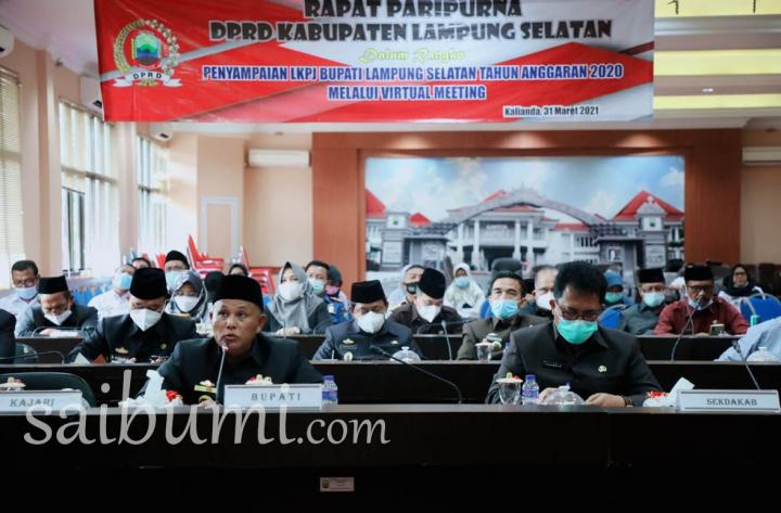 Bupati Lampung Selatan, H. Nanang Ermanto Sampaikan Laporan Keterangan Pertanggungjawaban (LKPJ) atas APBD 2020